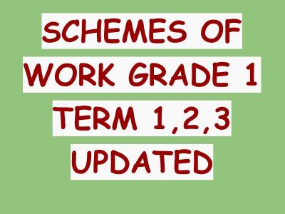 Scheme Of Work Grade 1 (Whole Year)
